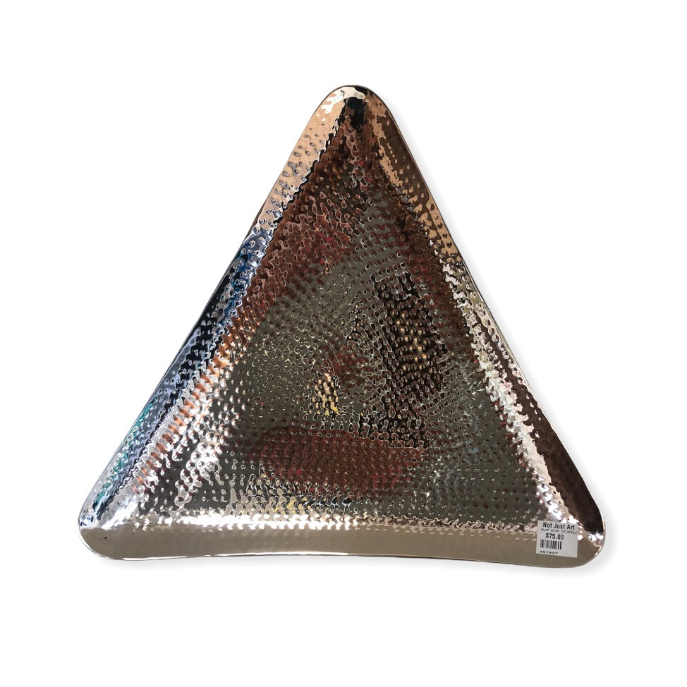 Serving Dish - Stainless Steel - Hammered Finish (Triangle)